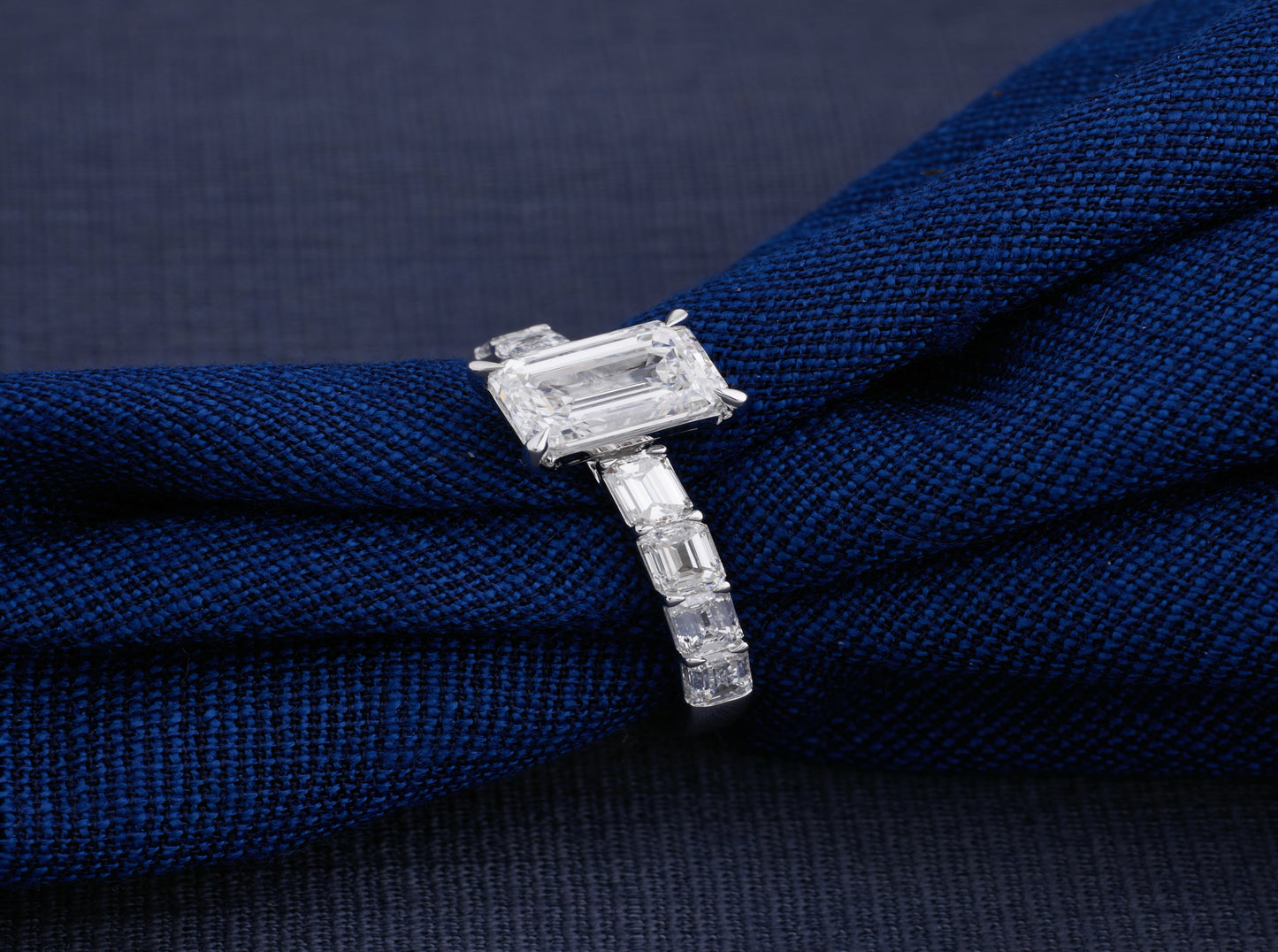 Celestia Emerald-Cut Engagement Ring