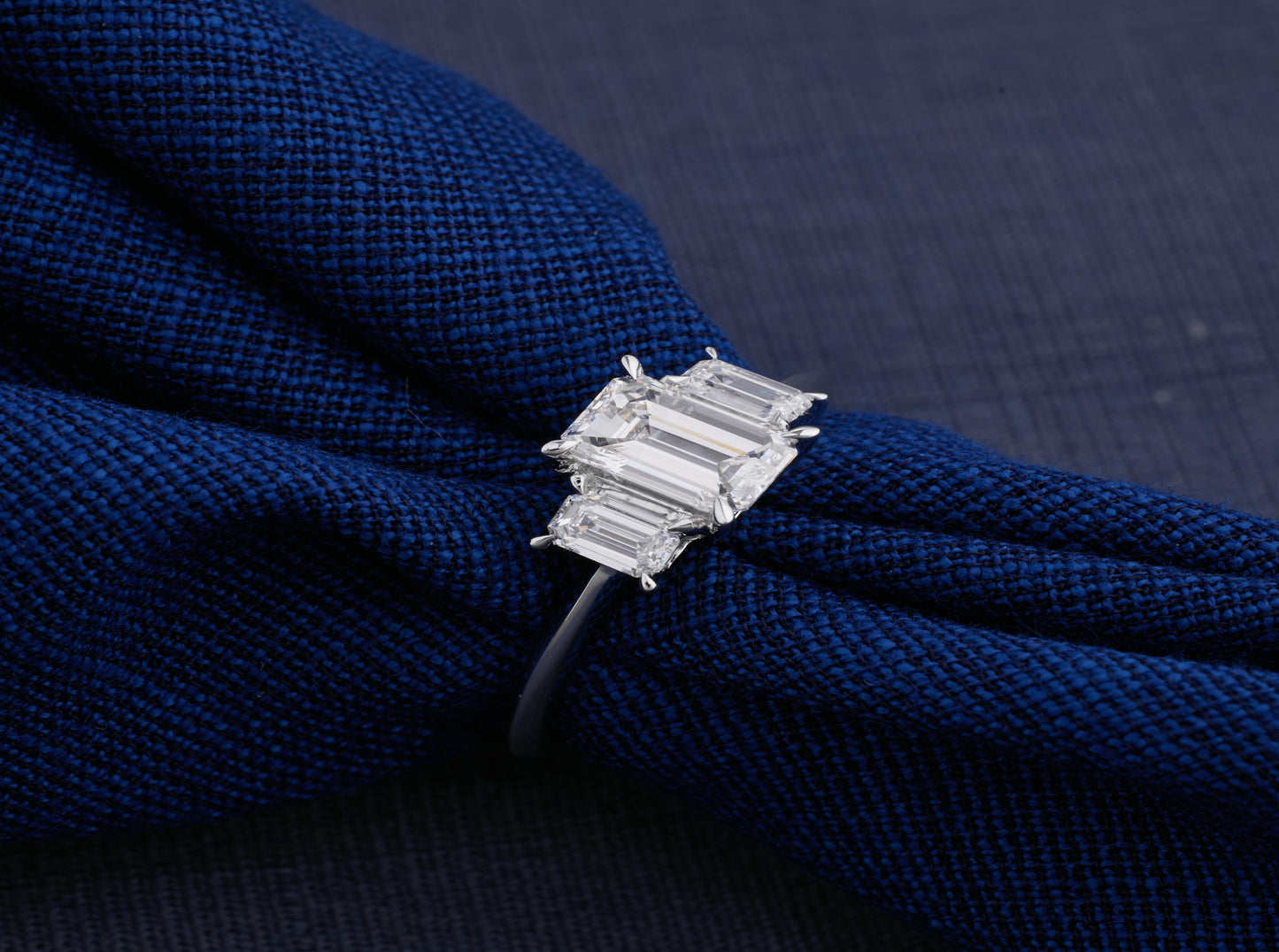 Trinity Emerald-Cut Ring