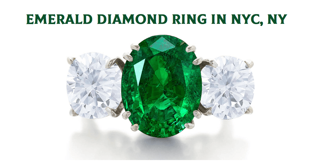 Emerald Diamond Ring in NYC NY