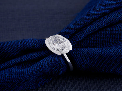 Luna Crest Oval Solitaire Ring