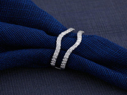 Serenity Wave Double-Band Ring