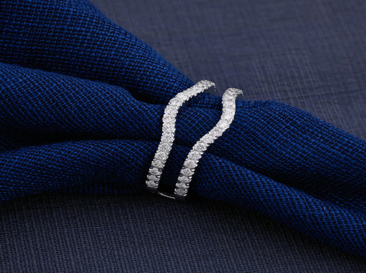 Serenity Wave Double-Band Ring