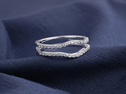 Serenity Wave Double-Band Ring