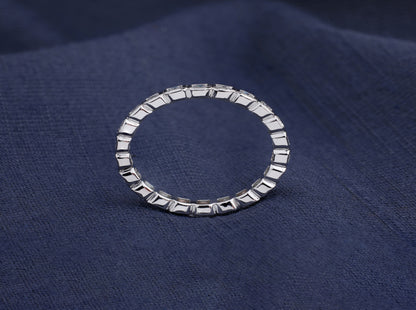 Celeste Emerald-Cut Eternity Band
