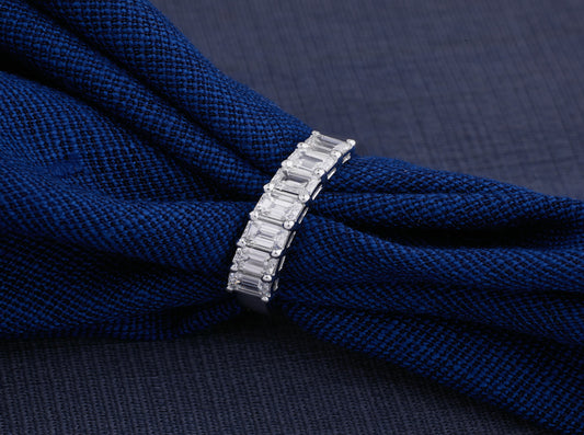 Aurora Emerald-Cut Half Eternity Ring