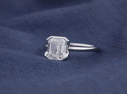Nova Emerald-Cut Solitaire Ring