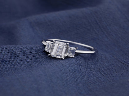 Trinity Emerald-Cut Ring