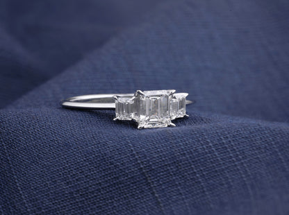 Trinity Emerald-Cut Ring