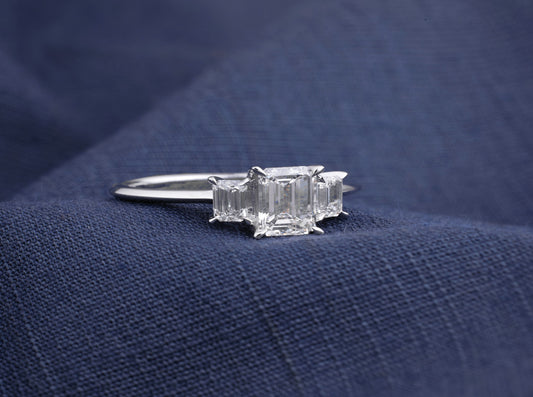 Trinity Emerald-Cut Ring
