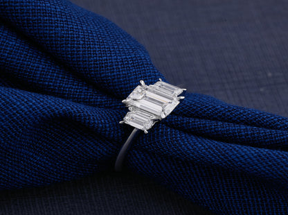 Trinity Emerald-Cut Ring