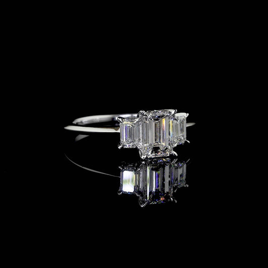 Trinity Emerald-Cut Ring