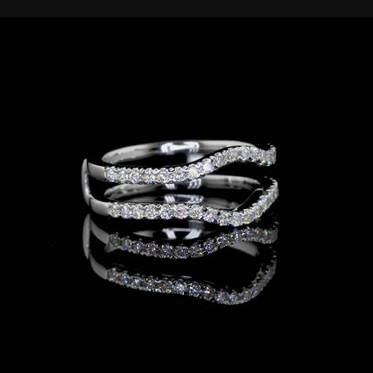 Serenity Wave Double-Band Ring