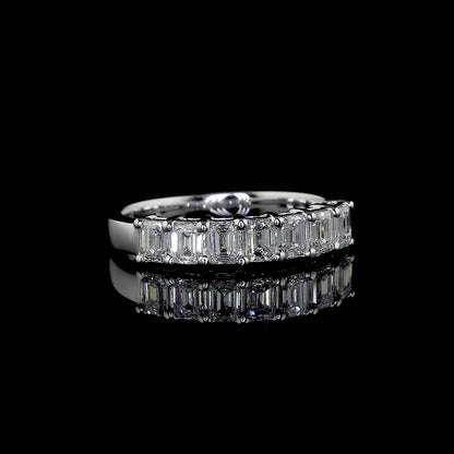 Aurora Emerald-Cut Half Eternity Ring