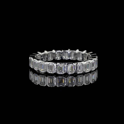 Celeste Emerald-Cut Eternity Band