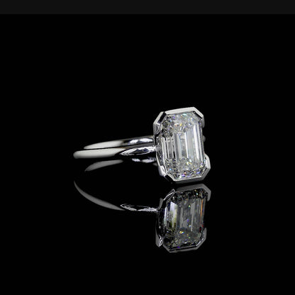 Nova Emerald-Cut Solitaire Ring
